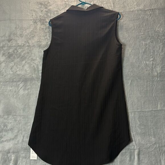 NWT New Cupshe Sleeveless Black Textured Beach Swimsuit Coverup Size M - Picture 8 of 8